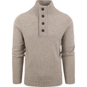 Sweater Barbour Mocker Trui Merinowol Greige