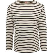 Sweater Armor Lux Trui Strepen Zwart Ecru