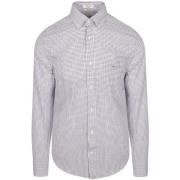 Overhemd Lange Mouw Gant Casual Overhemd Poplin Ruit Blauw Rood