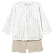 Setjes Mayoral 1249 Conjunto bermuda y camisa estampada bebé Beige