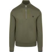 Sweater Fred Perry Half Zip Trui Donkergroen Z50