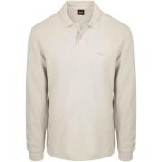 Polo Shirt Lange Mouw BOSS Petempestolong Long Sleeve Polo Ecru
