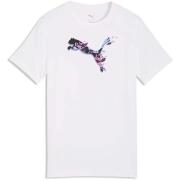 T-shirt Korte Mouw Puma Graphic Floral Cat Tee G