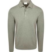 Trui Profuomo Longsleeve Poloshirt Luxury Basic Groen