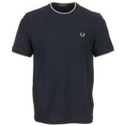 T-shirt Korte Mouw Fred Perry Trim Detail Crepe Pique Tshirt