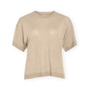 T-shirt Korte Mouw Vila Top Nowy - Froasted Almond
