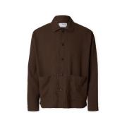 Overhemd Lange Mouw Selected Rlxtony Formal Overshirt - Demitasse