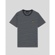 T-shirt Lyle &amp; Scott TS2408V PIQUE BRETON T-SHIRT-W403 DARK NAVY/W...