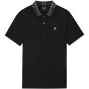 T-shirt Lyle &amp; Scott Tartan Collar Polo Shirt Jet Black