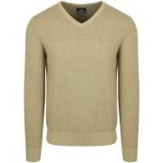 Sweater State Of Art Trui Structure V-Neck Groen