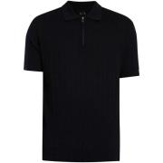 Polo Shirt Korte Mouw EAX Gebreide polo met rits