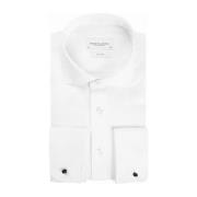 Overhemd Lange Mouw Profuomo Shirt Cutaway Dubbel Manchet Wit