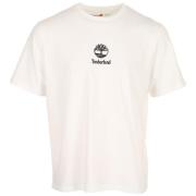 T-shirt Korte Mouw Timberland Print Stack Logo Short White