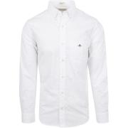 Overhemd Lange Mouw Gant Casual Overhemd Poplin Wit