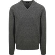 Sweater William Lockie Pullover Lamswol V Cliff Grijs