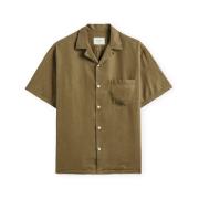 Overhemd Korte Mouw Portuguese Flannel Dogtown Shirt - Olive