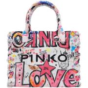 Tas Pinko BEACH SHOPPER CANVAS STAMPA GR 106673 A3B6