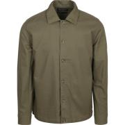 Sweater Marc O'Polo Overshirt Linnen Blend Olijfgroen