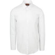 Overhemd Lange Mouw Suitable Overhemd Cotton Slub Wit