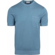 T-shirt Suitable Knitted T-shirt Pocket Compact Blauw