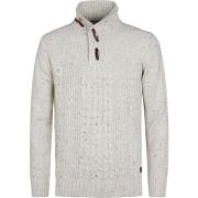 Sweater Petrol Industries Kabeltrui Half Zip Hamilton Ecru