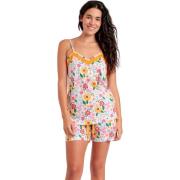 Setjes Admas Pyjamashort-Hemd Gold Flowers