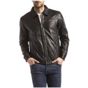 Leren Jas Blue Wellford Jassen blousons--Mannen