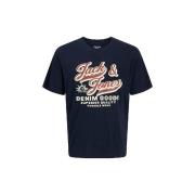 T-shirt Korte Mouw Jack &amp; Jones T-shirt col rond bleu ciel