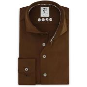 Overhemd Lange Mouw R2 Amsterdam R2 Overhemd Knitted Bruin