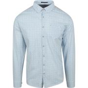 Overhemd Lange Mouw No Excess Overhemd Print Lichtblauw