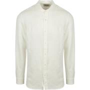 Overhemd Lange Mouw Scotch &amp; Soda Linnen Mao Overhemd Wit