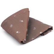 Schoenaccessoires Suitable Seidenkrawatte Blumen Braun