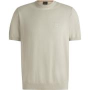 T-shirt BOSS Knitted T-shirt Kanache Ecru
