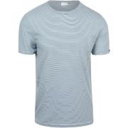 T-shirt No Excess Stripes T-Shirt Lichtblauw