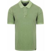 T-shirt Casa Moda Polo Piqué Garment Dye Groen