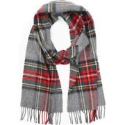 Sjaal Suitable Sjaal Ruit Merino Wol Grijs Multicolour