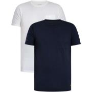 T-shirt Korte Mouw Lyle &amp; Scott 2-pack basic lounge T-shirts met z...