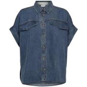 Overhemd Nümph Numph Nuelida Sleeveless Shirt 3160 Snow Washed Denim