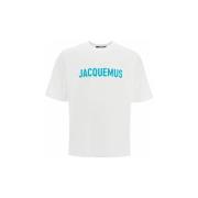 T-shirt Korte Mouw Jacquemus LE T-SHIRT LE TYPO MULTI-WHITE