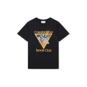 T-shirt Korte Mouw Casablanca T-SHIRT TENNIS CLUB ICON BLACK