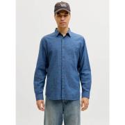 Overhemd Lange Mouw Jack &amp; Jones 12289174 SUMMER LINEN-NAVY BLAZER