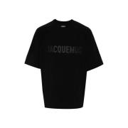 T-shirt Korte Mouw Jacquemus LE T-SHIRT LE TYPO BLACK
