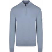 Sweater Suitable Race Half Zip Pullover Steel Blue