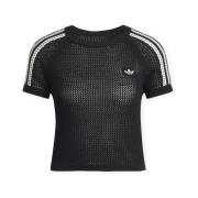 T-shirt Korte Mouw adidas T-Shirt Crochet - Black