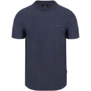 T-shirt Korte Mouw State Of Art T-shirt Herringbone Donkerblauw