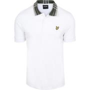 Polo Shirt Korte Mouw Lyle &amp; Scott Poloshirt Tartan Collar White