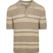 Trui Levis Polo Knit Stripe Beige