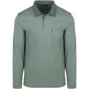 Polo Shirt Lange Mouw Casa Moda Long Sleeve Polo Structure Groen