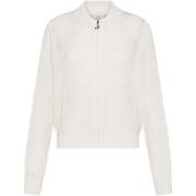 Vest Deha Mesh-Effect Full-Zip Sweater