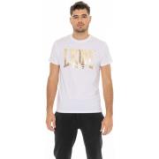 T-shirt Korte Mouw Leone 1947 Man Short Sleeves Stripe Gold